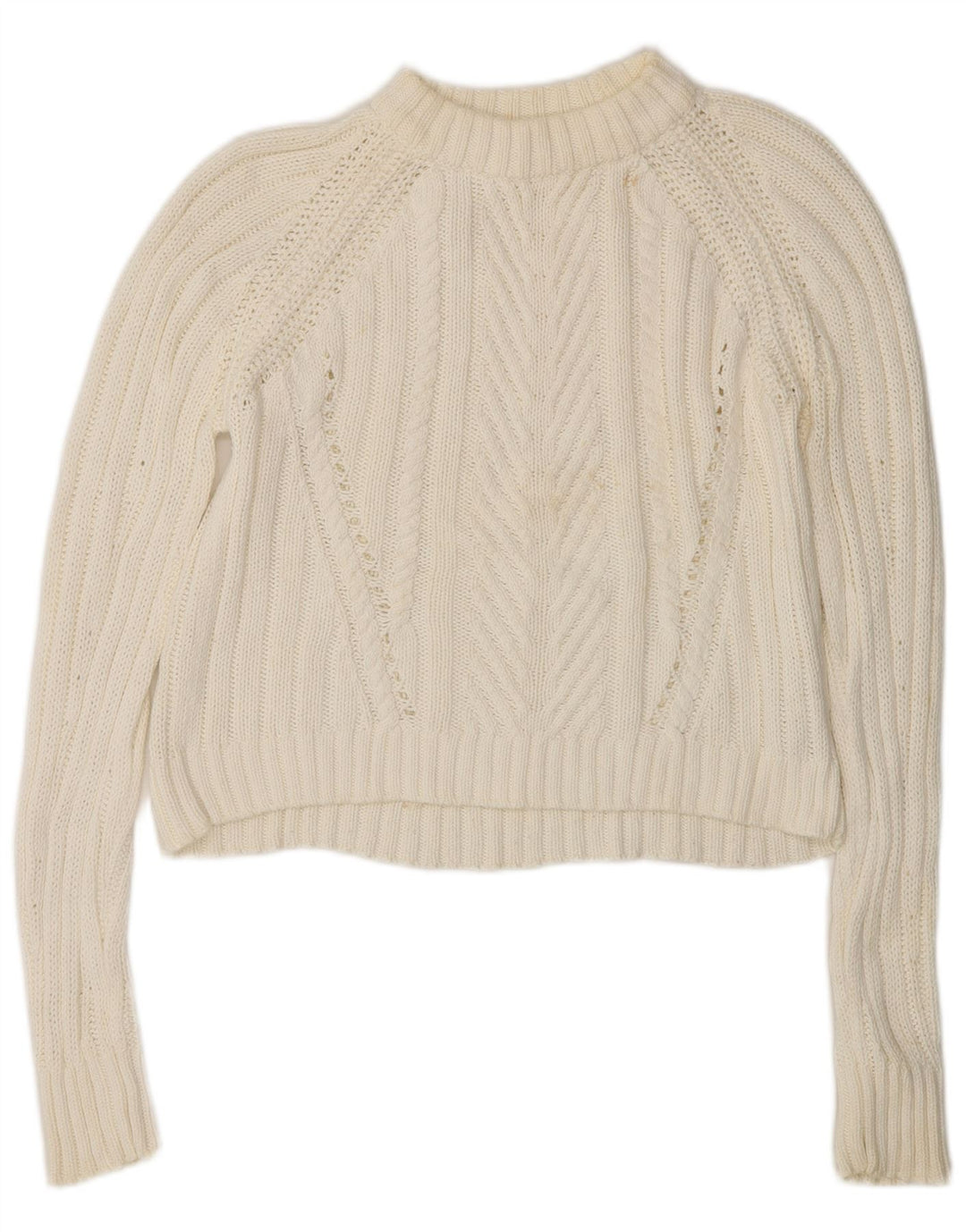 Pulover oversized cu gât țestoasă pentru femei Zara UK 10 Mic Alb