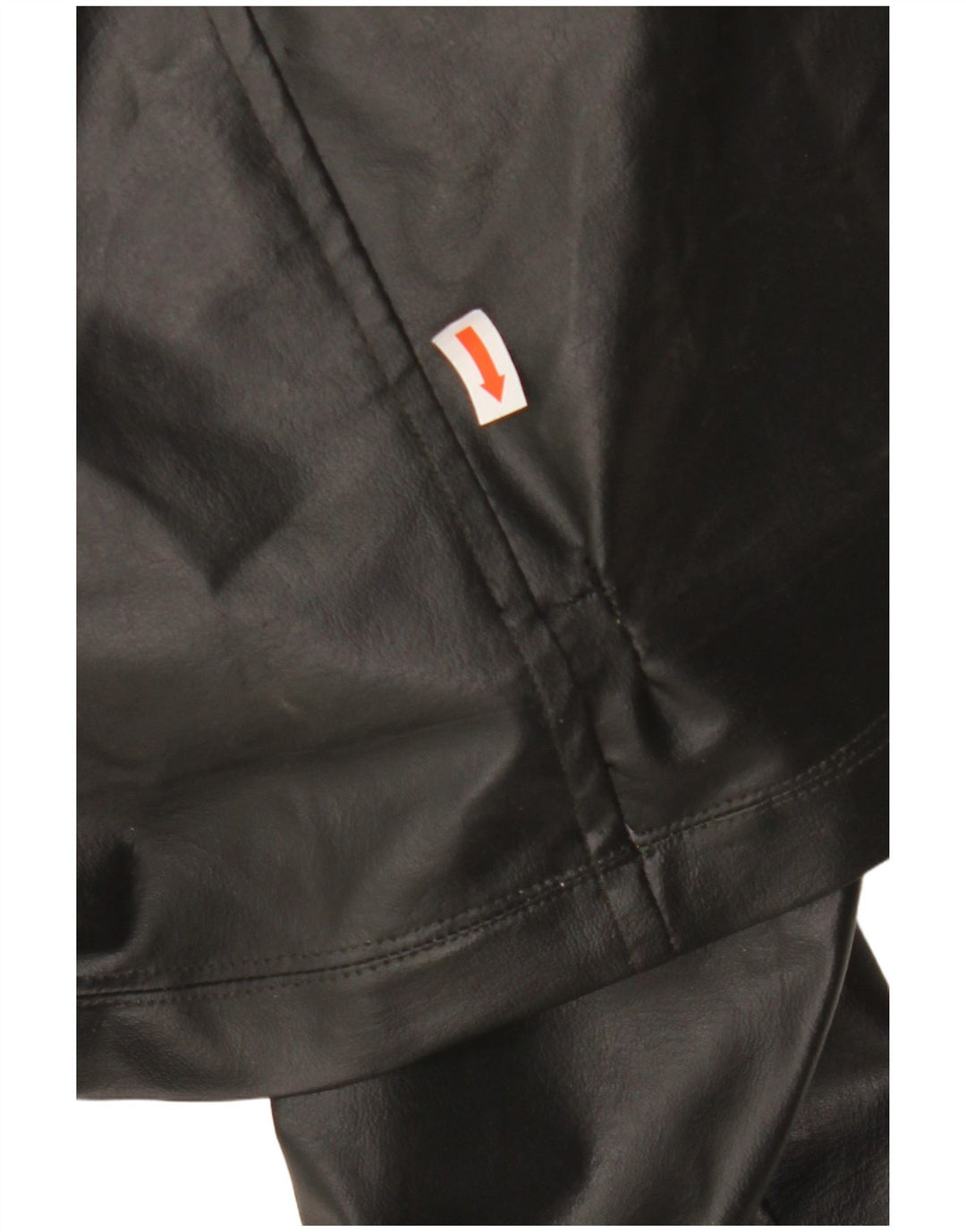 Palton de piele VINTAGE pentru femei UK 12 Medium Black Colorblock