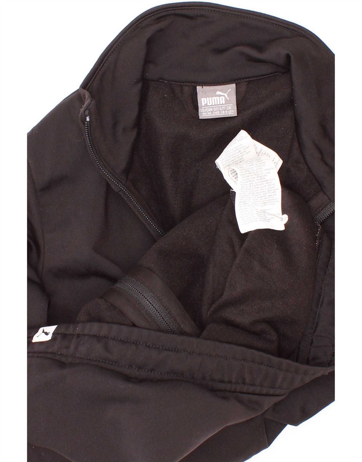 Jachetă de trening cu grafică Puma pentru băieți 9-10 ani, negru, color block