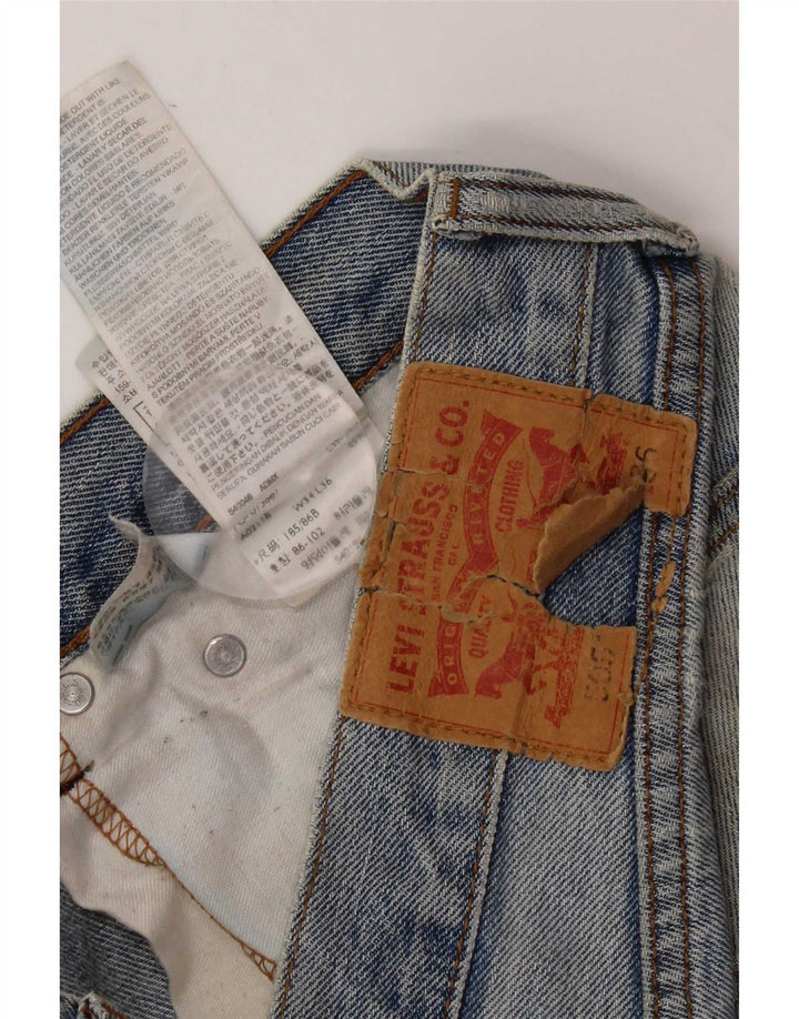 Blugi drepți distressed 505 Levi's pentru bărbați L34 L28 Bumbac albastru