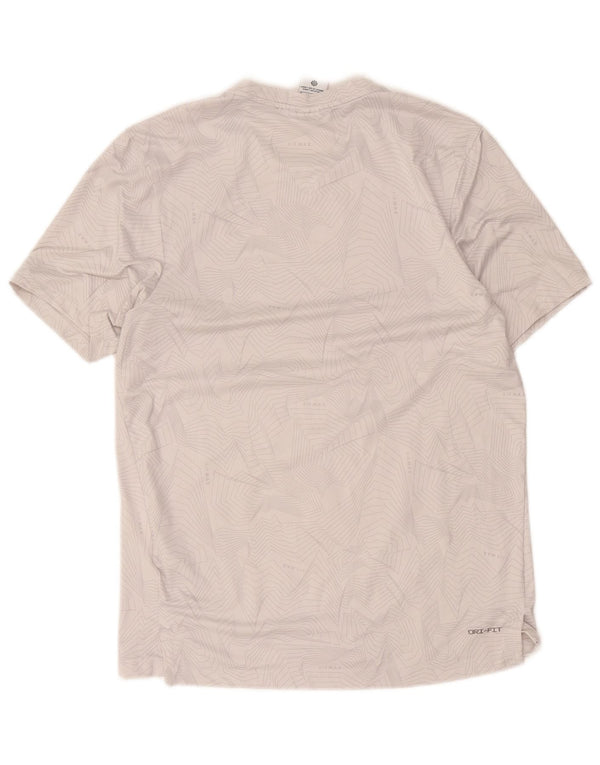 Tricou grafic Nike Dri Fit pentru bărbați Top Medium Gri Poliester geometric