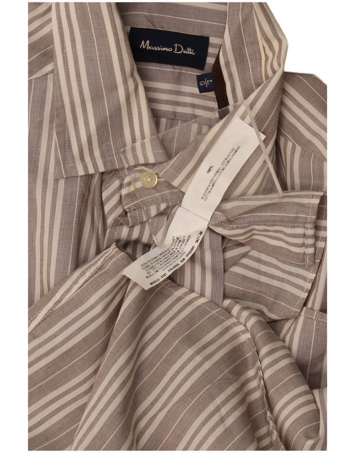 Cămașă Massimo Dutti pentru bărbați, bumbac cu dungi gri mari