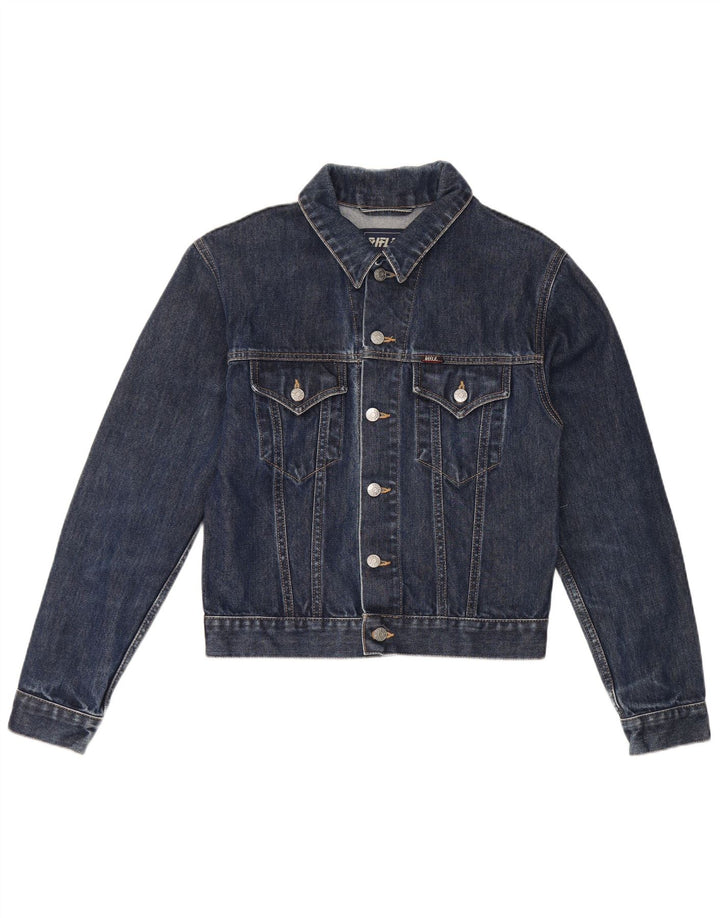 Jachetă de denim crop pentru femei Rifle UK 6 XS Bumbac albastru