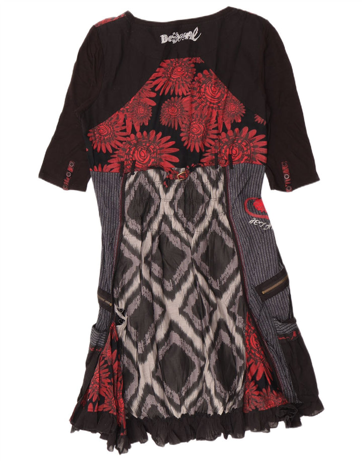 Rochie Desigual pentru femei Empire EU 42, mare, negru, bumbac mozaic