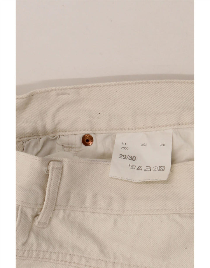 MUSTANG Womens Straight Jeans W29 L30 Off White Cotton Vintage Mustang and Second-Hand Mustang from Messina Hembry 