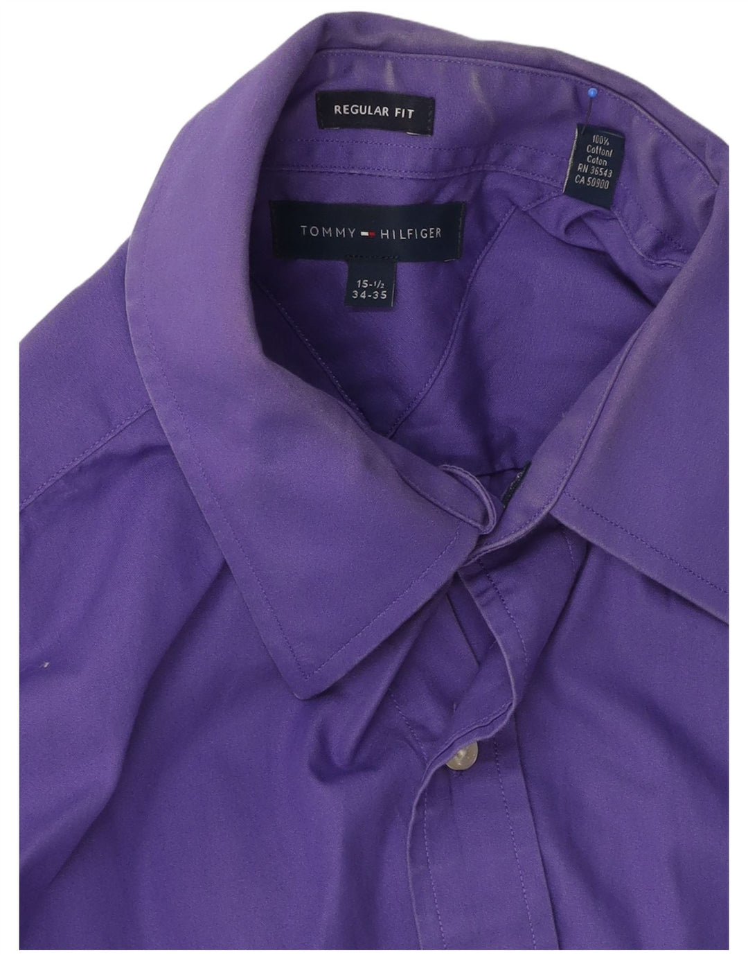 Cămașă Tommy Hilfiger pentru bărbați, cu formă regulată, mărimea 15 1/2, bumbac violet mediu