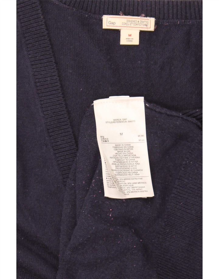 Pulover cardigan pentru femei Gap UK 12 Mediu Nailon bleumarin