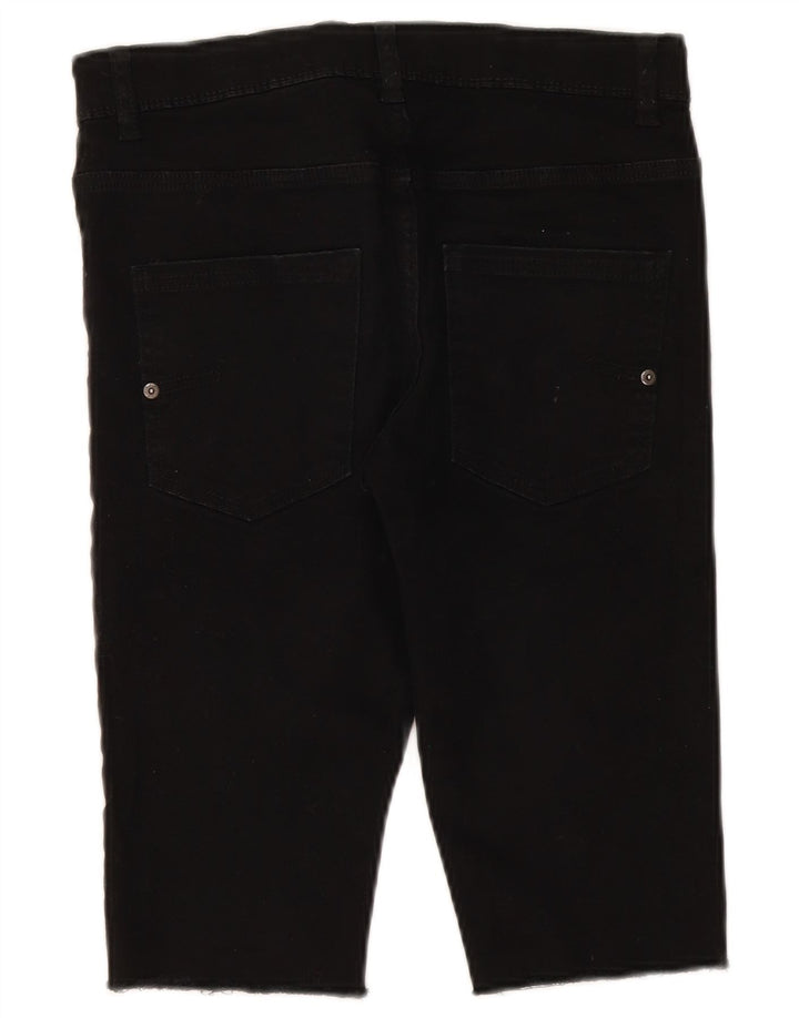 BENETTON Pantaloni Scurt Denim Fete 13-14 Ani 3XL W30 Bumbac Negru