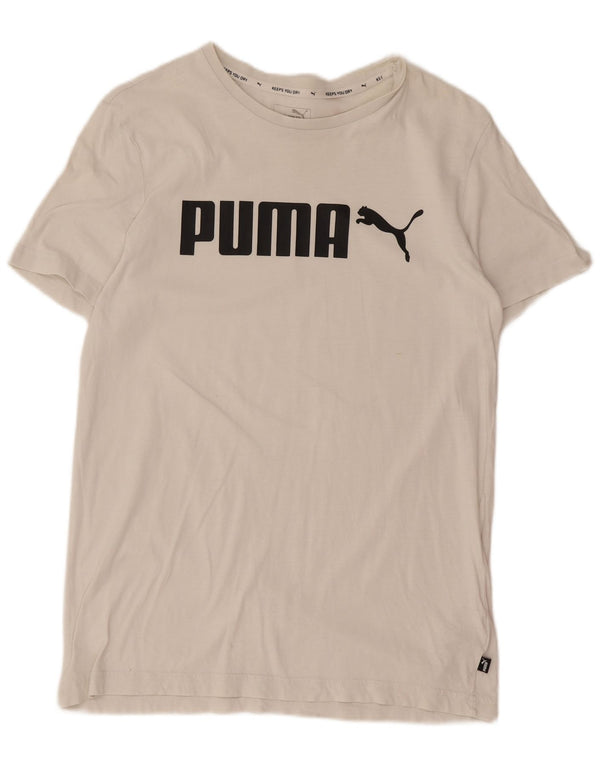 Tricou grafic Puma Băieți Top 15-16 Ani Bumbac Alb