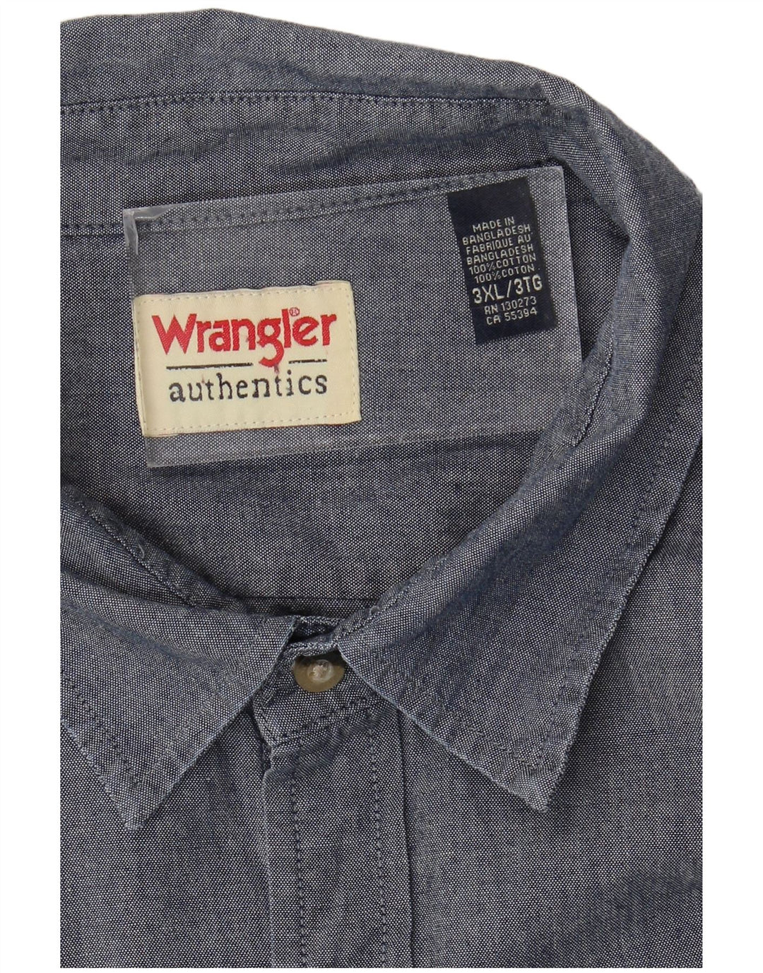Cămașă pentru bărbați WRANGLER 3XL bumbac bleumarin