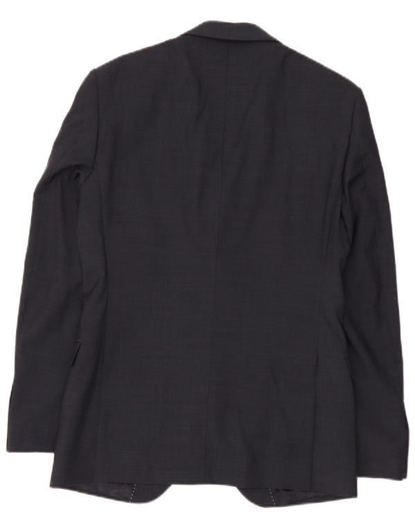 Jachetă pentru bărbați Dkny, cu 2 nasturi, slim fit, UK 38, lână medie, albastru bleumarin