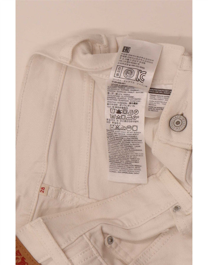 Pantaloni scurți Levi's Denim W28 Medium White Bumbac