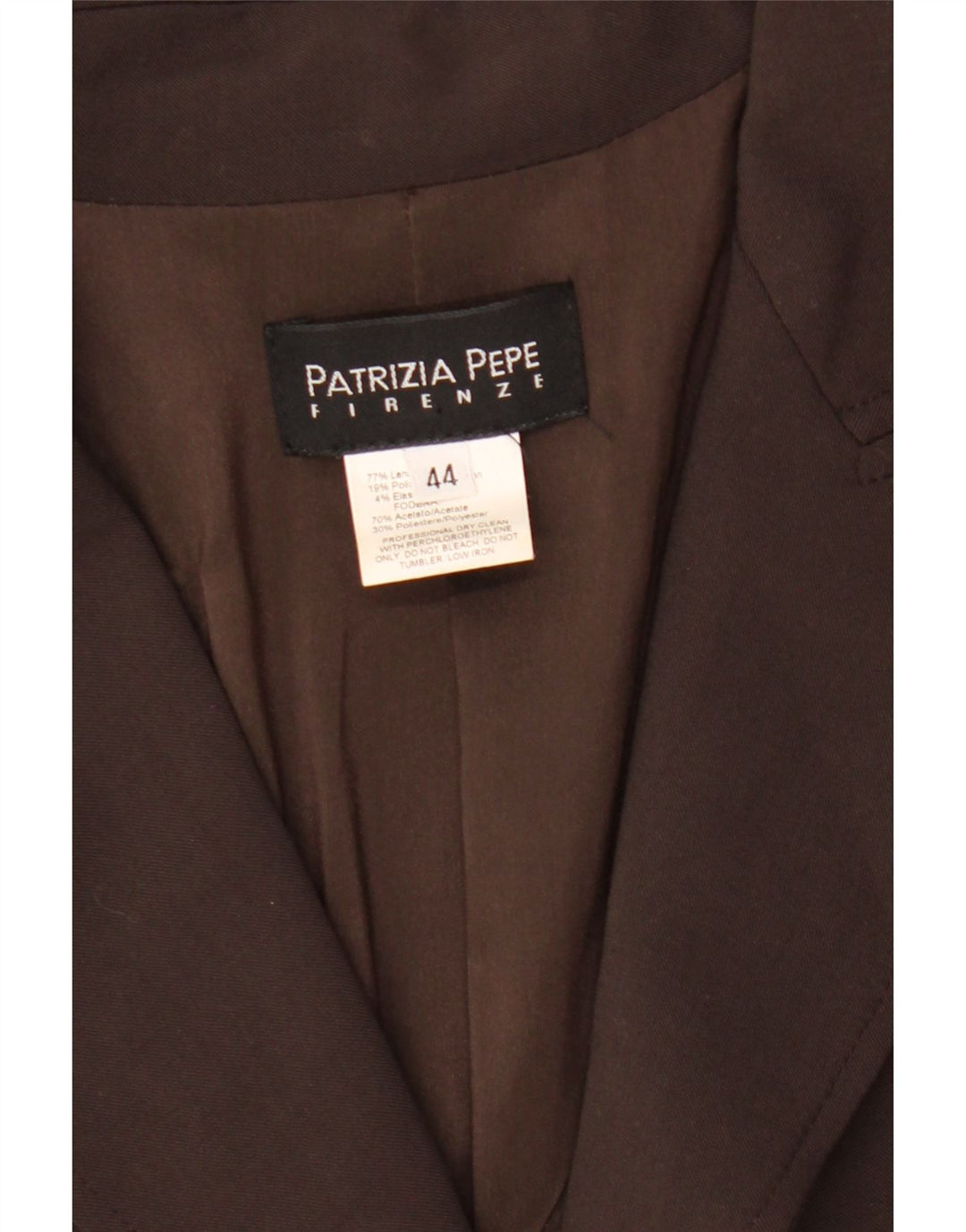 Patrizia Pepe Jachetă Blazer Crop pentru Femei cu 2 Nasturi IT 44 Lână Maro Mediu