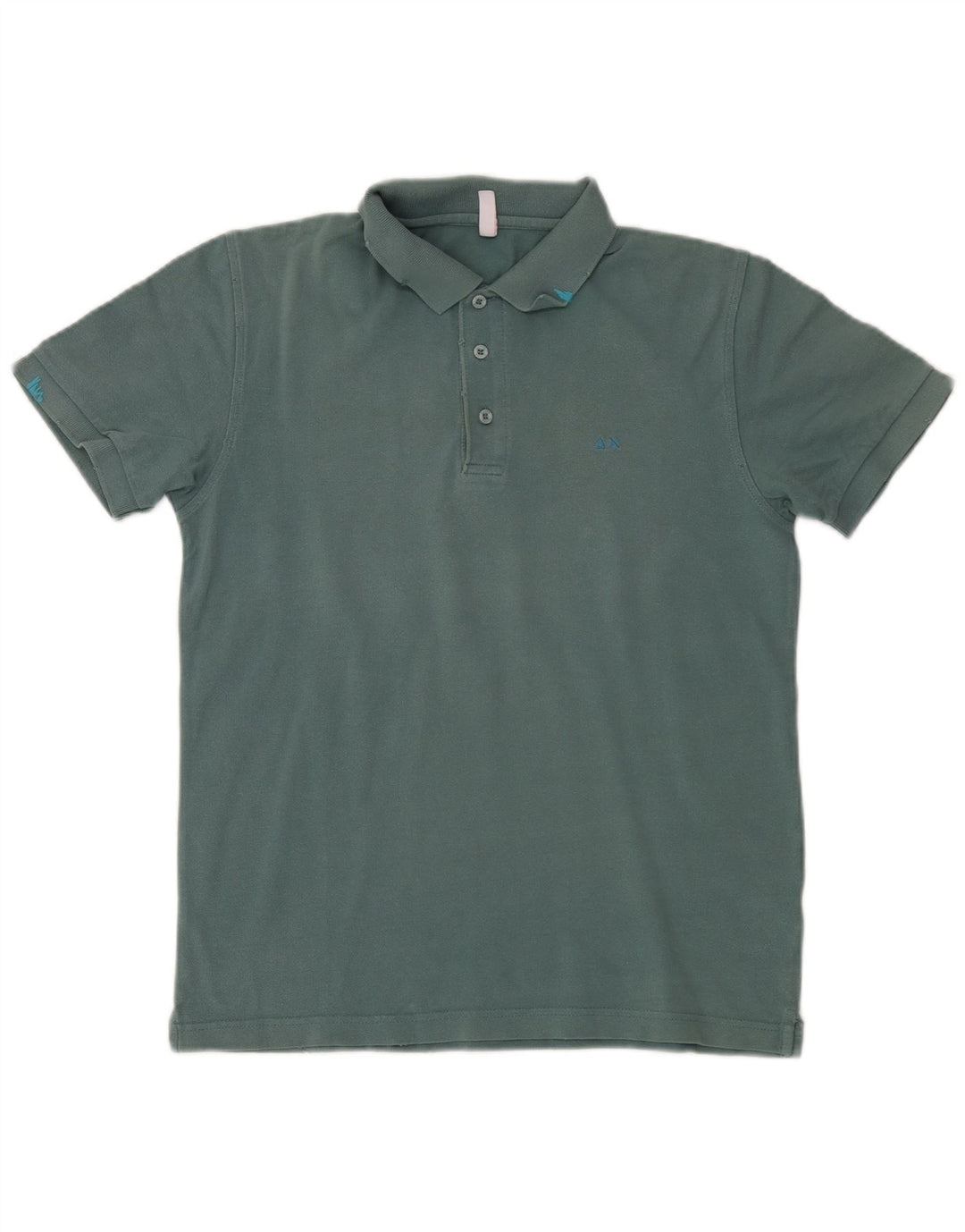 Tricou polo pentru bărbați Sun68, bumbac verde mediu