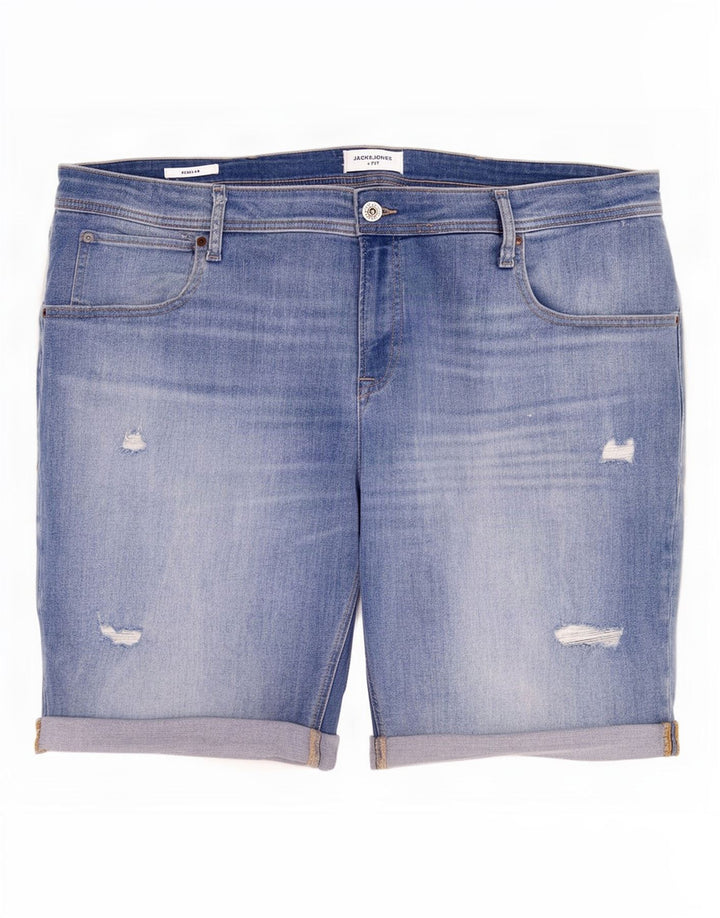 Jack & Jones Pantaloni scurți din denim obișnuiți pentru bărbați W46 3XL, bumbac albastru
