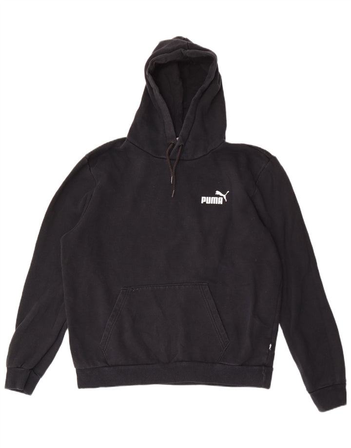 Pulover Puma pentru bărbați, bumbac mare, negru