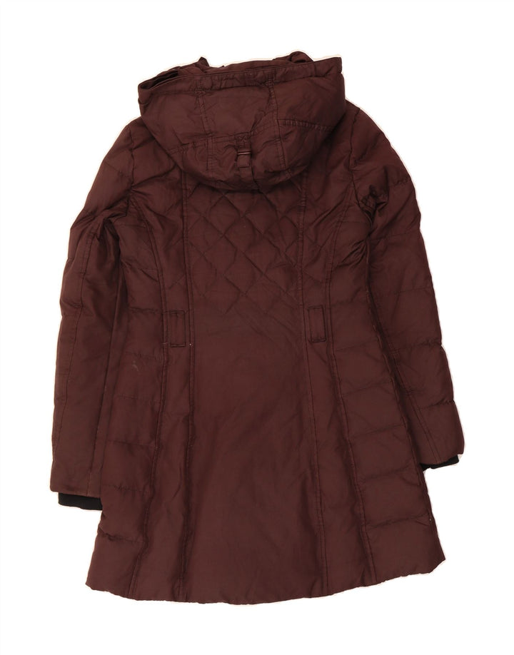 HUGO BOSS Womens Oversized Hooded Padded Coat UK 8 Small  Brown Vintage Hugo Boss and Second-Hand Hugo Boss from Messina Hembry 