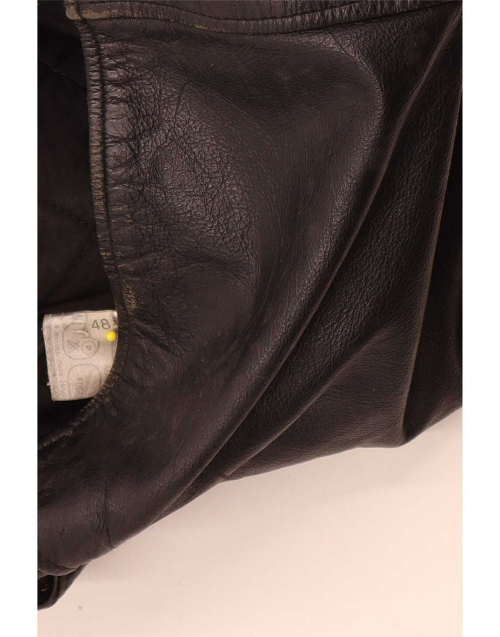 Geaca de piele vintage pentru barbati IT 48 Medium Black