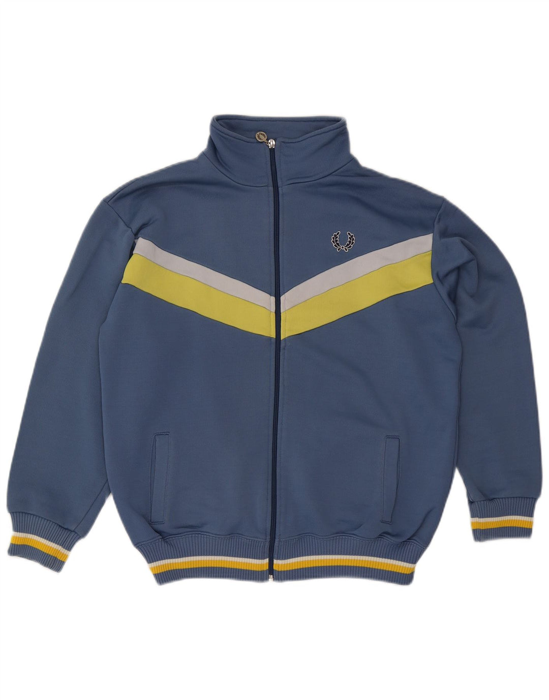 Jachetă de trening pentru bărbați Fred Perry, bumbac color bloc albastru mediu