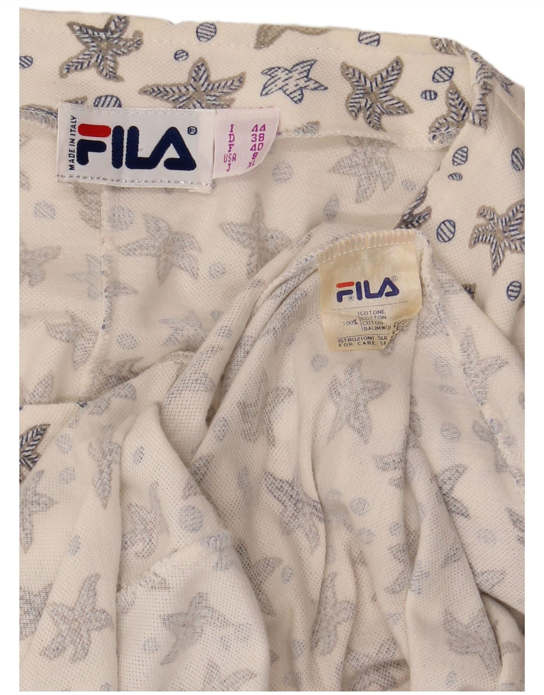 Rochie cămașă fără mâneci pentru femei FILA IT 44 Bumbac Floral Alb Mediu