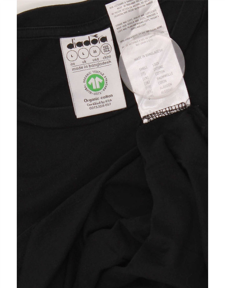 Diadora Bărbați Tricou Top Mare Negru Bumbac