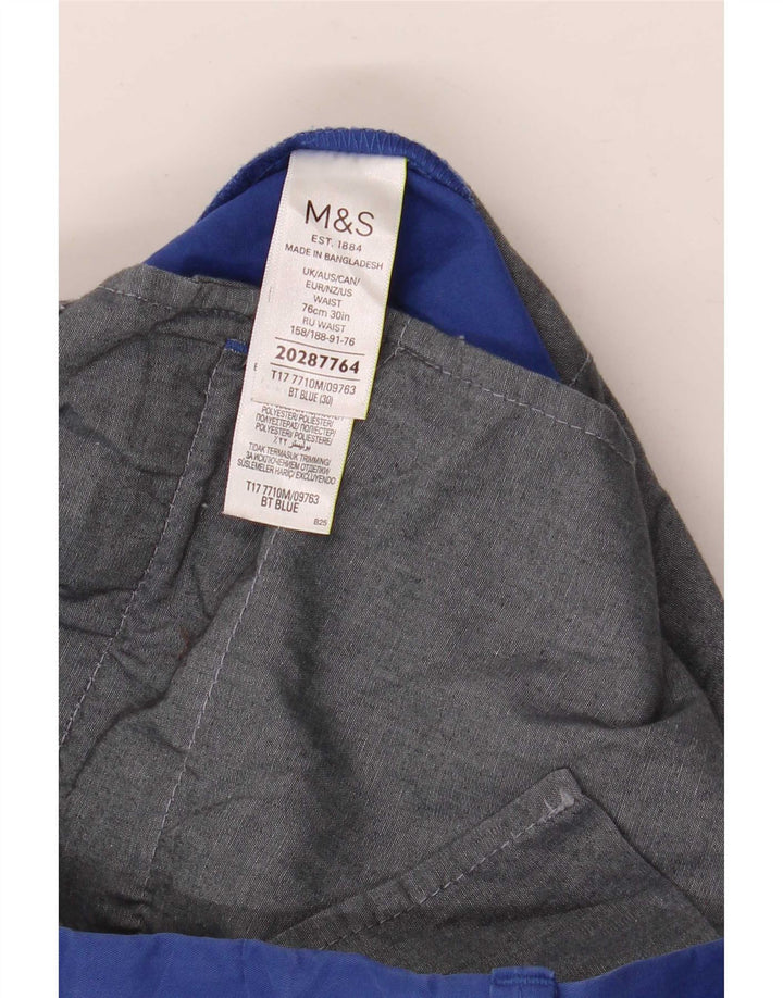 Pantaloni scurți chino pentru bărbați Marks & Spencer, bumbac albastru, mediu W30