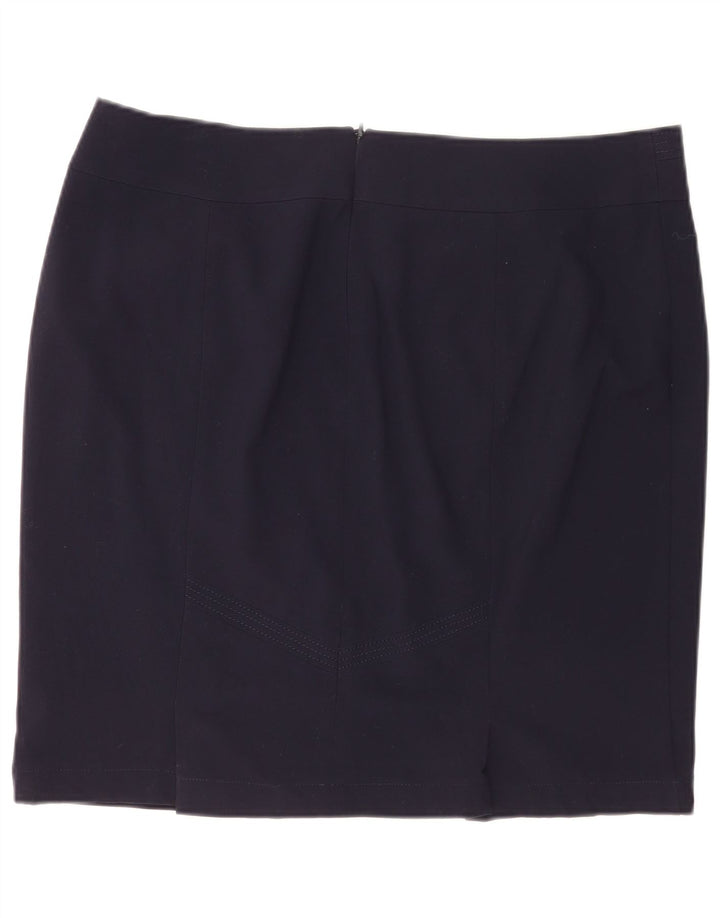 Fusta mini pentru femei Marks & Spencer UK 20 2XL W40 Poliester bleumarin