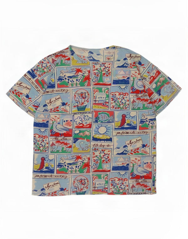 Tricou cu grafic vintage pentru femei Top UK 16 Large Multicolor