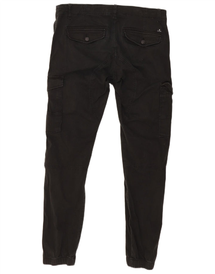 JACK & JONES Joggeri pentru bărbați Pantaloni cargo W34 L30 bumbac negru