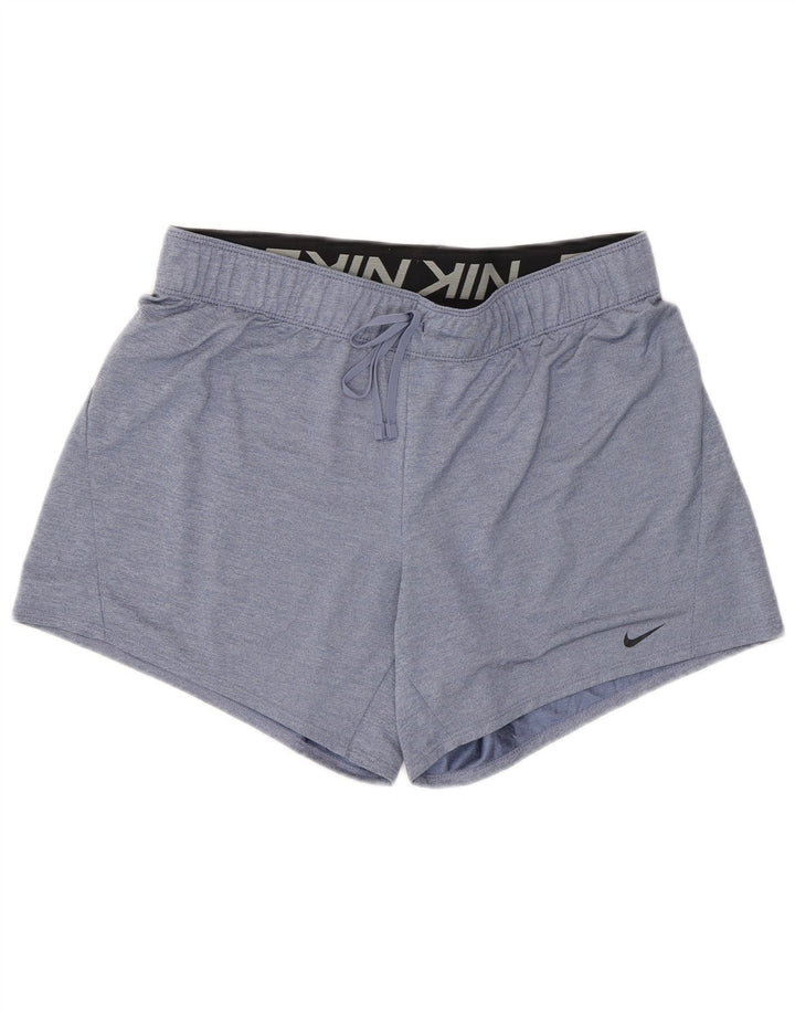 Pantaloni scurți sport Nike Dri Fit pentru femei UK 14 Poliester albastru mediu