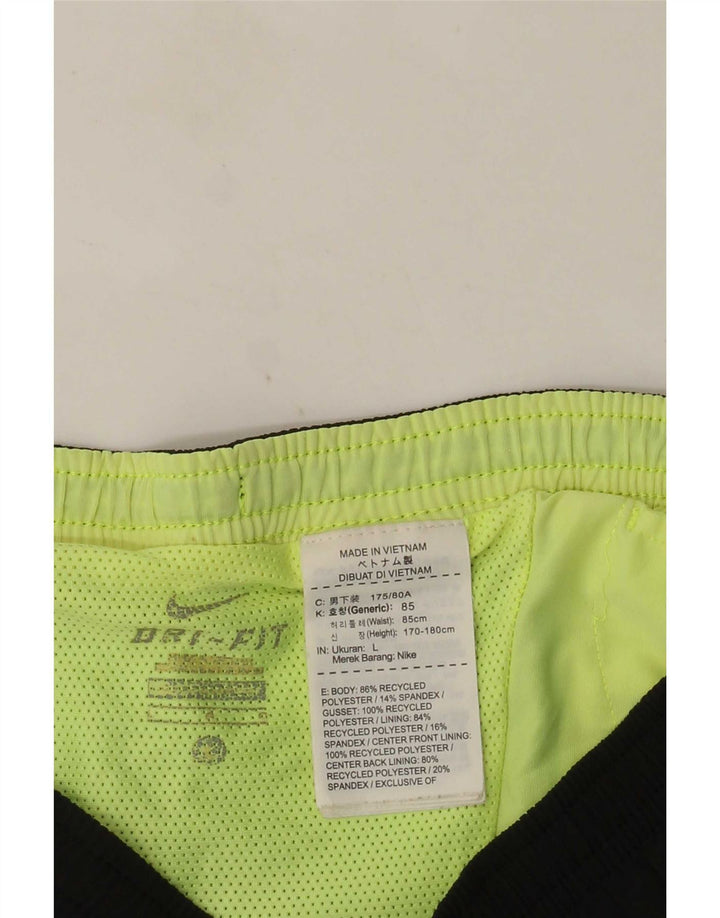 Pantaloni scurți sport Nike Dri Fit pentru femei UK 14, mari, negru, poliester