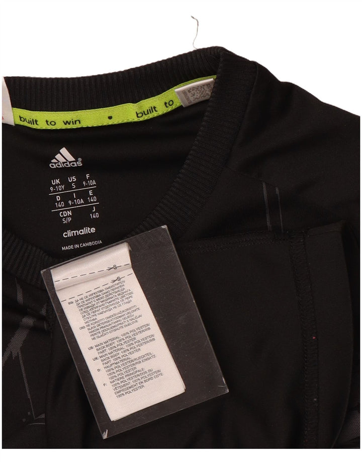 Tricou grafic Adidas pentru băieți MESSI Top 9-10 ani poliester negru