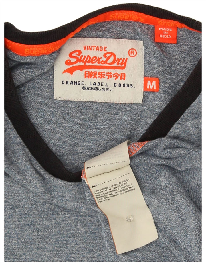 Tricou Superdry pentru bărbați Top Medium Blue Pete Bumbac