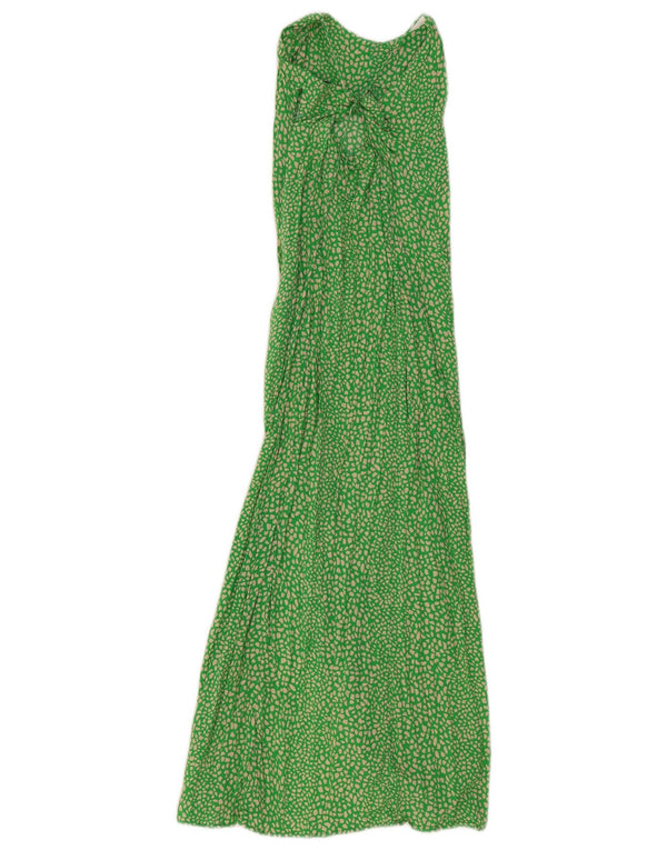 Rochie Maxi pentru Damă Zara UK 4 XS Verde Animal Print