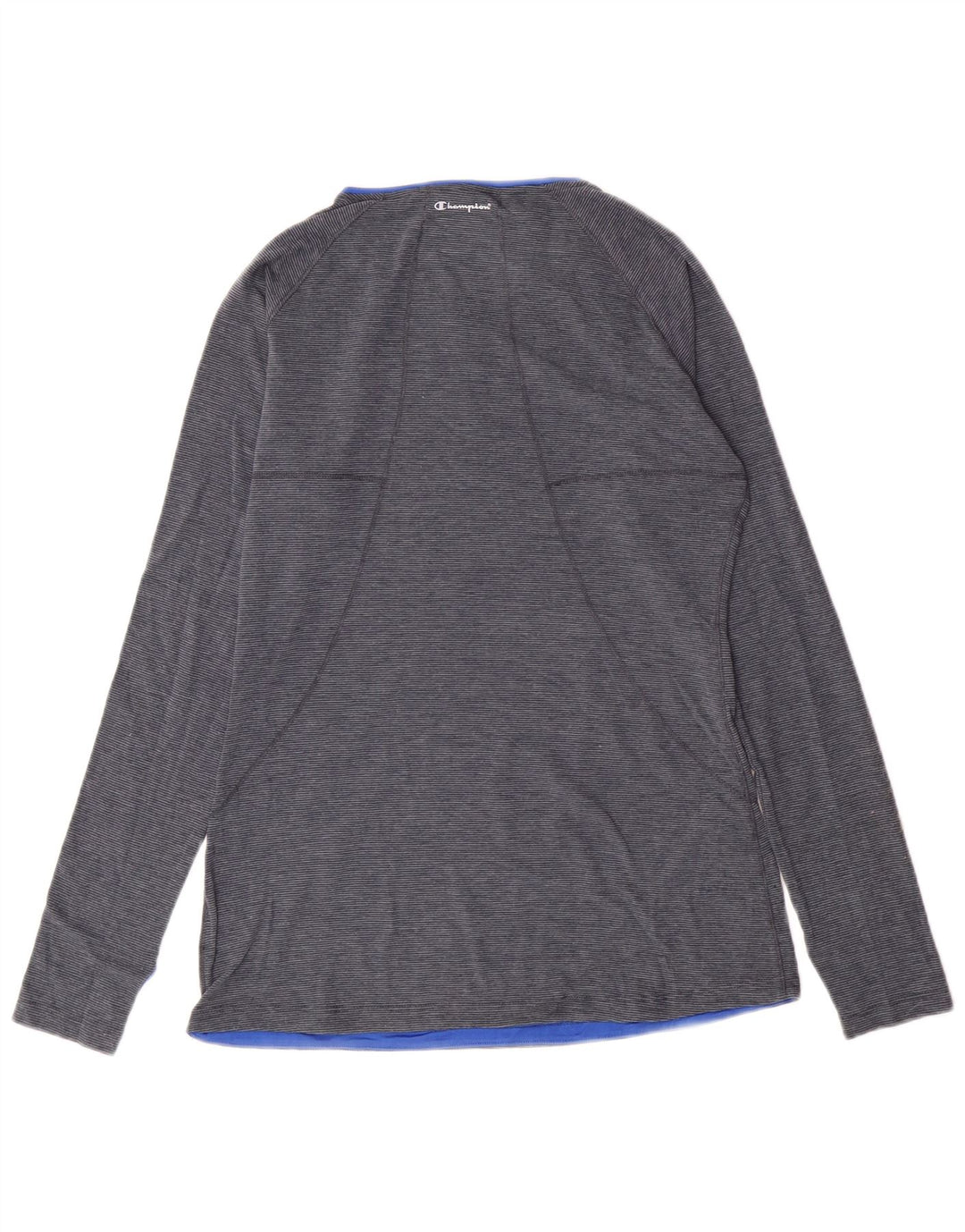 Top pentru femei Champion cu mânecă lungă UK 12 Medium Blue Pinstripe Poliester