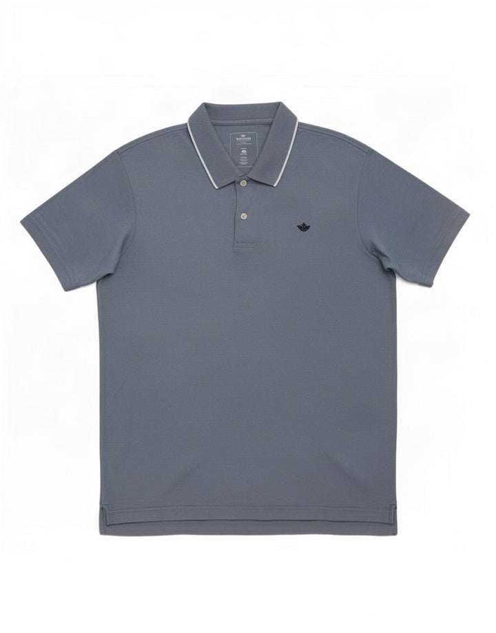 Tricou polo Dockers pentru bărbați, bumbac albastru mediu