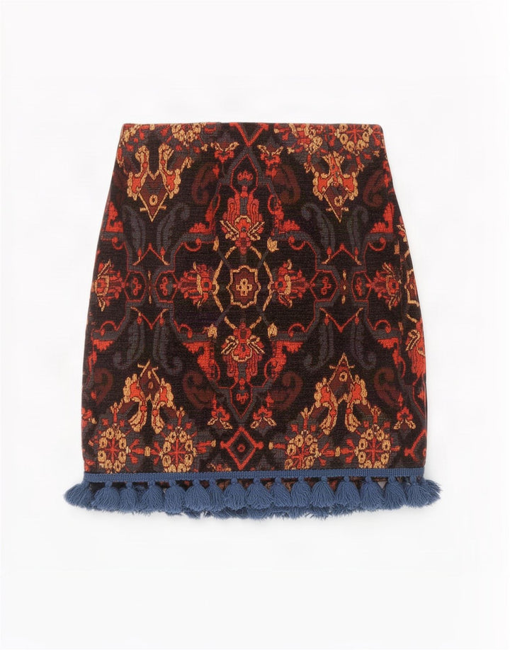 Fusta Mini Zara Femei Mică W26 Multicolor Paisley Acrilic