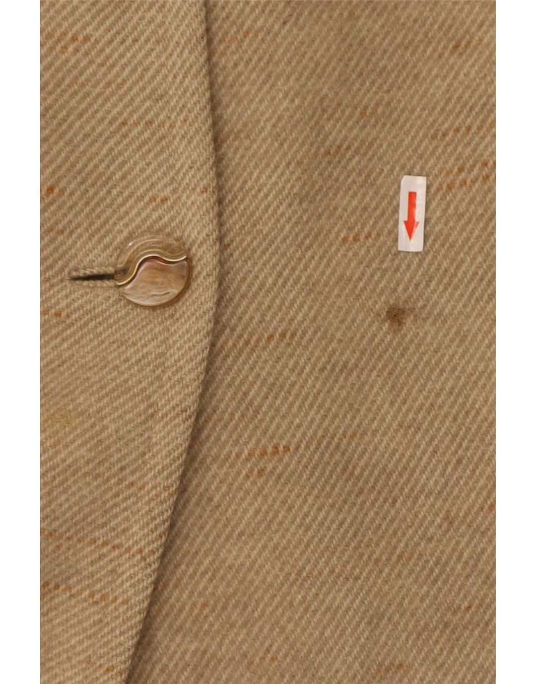 Pardesiu vintage pentru femei UK 10 mic bej cu pete