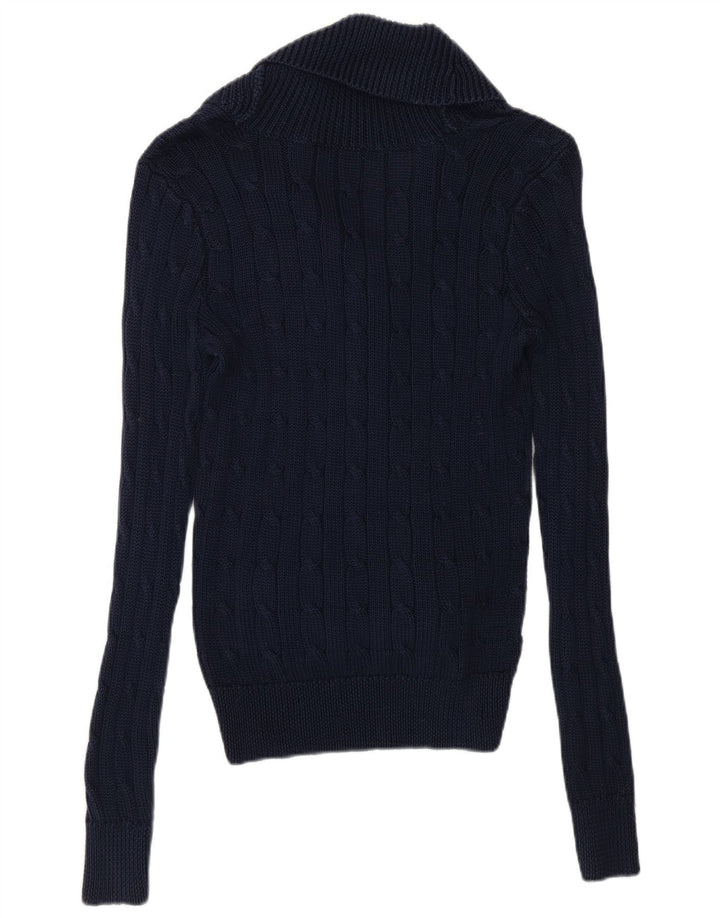Pulover cardigan pentru femei Ralph Lauren UK 14 Medium Bleumarin