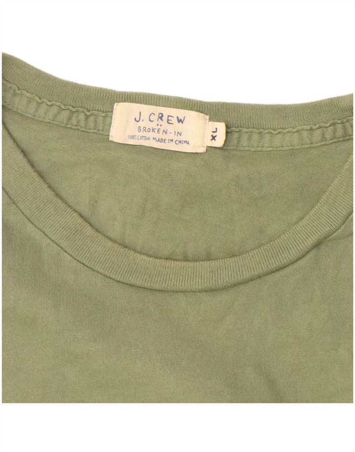 J. CREW Broken In Top mânecă lungă XL verde pentru bărbați