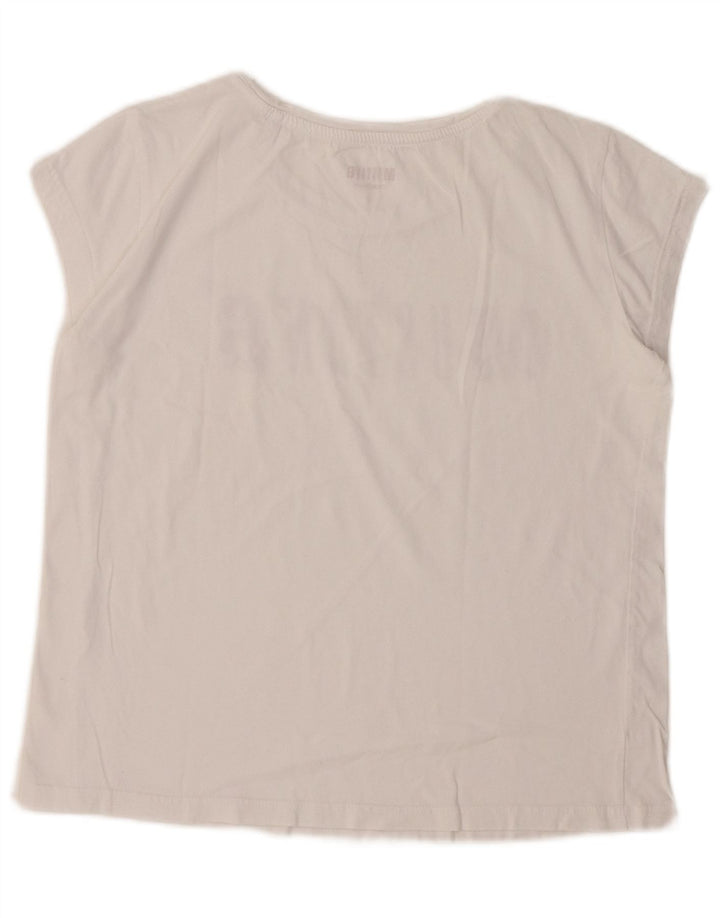 MUSTANG Tricou cu grafic crop pentru femei Top UK 10 Small White
