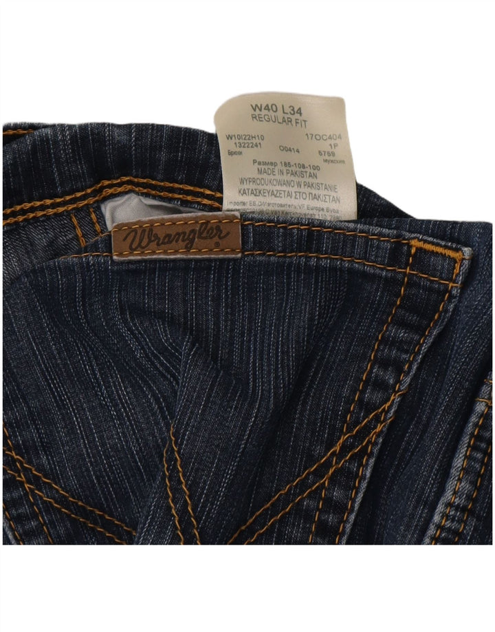 Blugi drepti WRANGLER pentru bărbați, cu ajustare normală, W40 L34, bumbac albastru