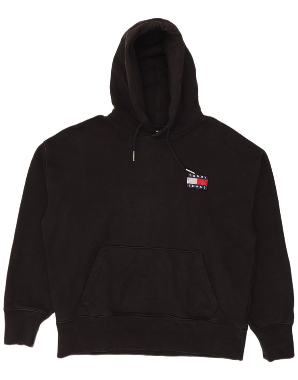 Pulover supradimensionat pentru femei Tommy Hilfiger UK 16, mare, negru, bumbac