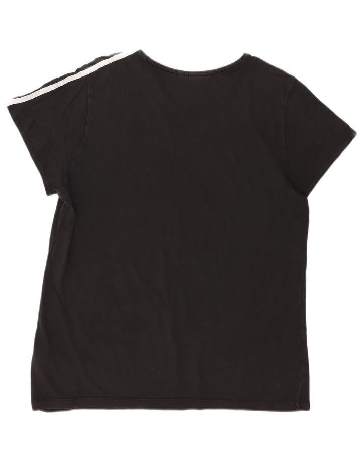 Tricou grafic ADIDAS pentru femei Top UK 12 Medium Black Bumbac