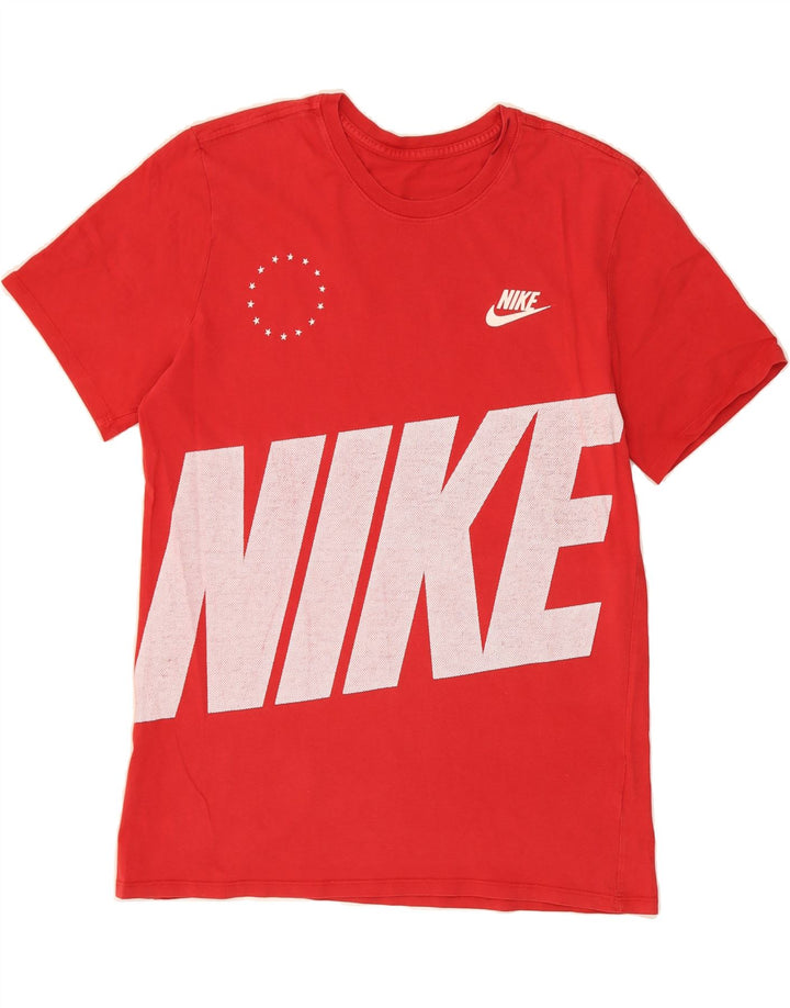 NIKE Mens Graphic T-Shirt Top Medium Red Cotton Vintage Nike and Second-Hand Nike from Messina Hembry 
