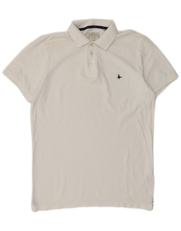 Tricou polo Jack Wills pentru bărbați, bumbac alb mic