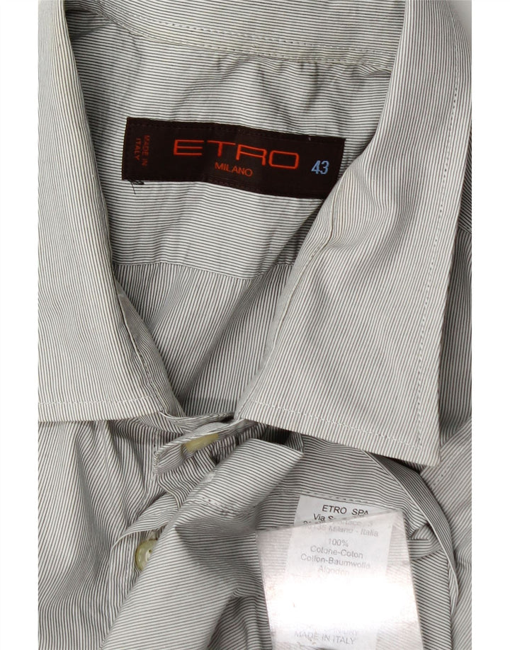 Cămașă pentru bărbați Etro Mărimea 43 XL Bumbac cu dungi gri