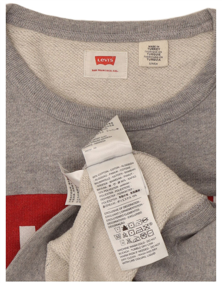 Levi's Pulover grafic pentru bărbați, bumbac mic, gri