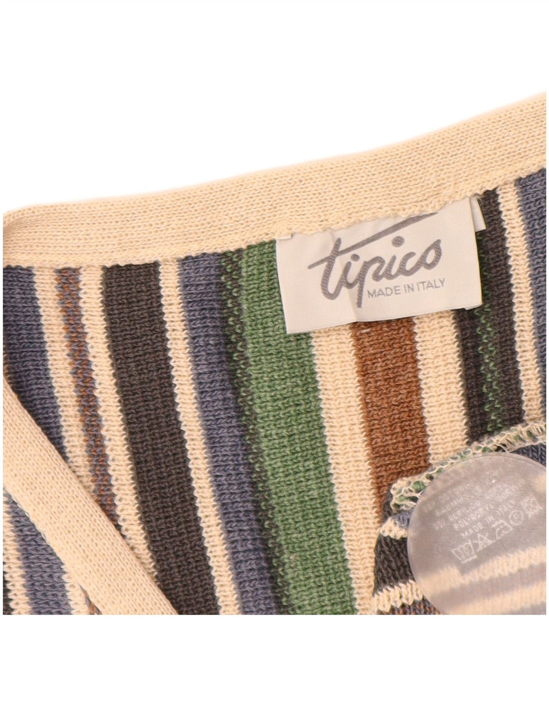 Cardigan Vintage pentru bărbați, bumbac cu dungi mari, multicolore