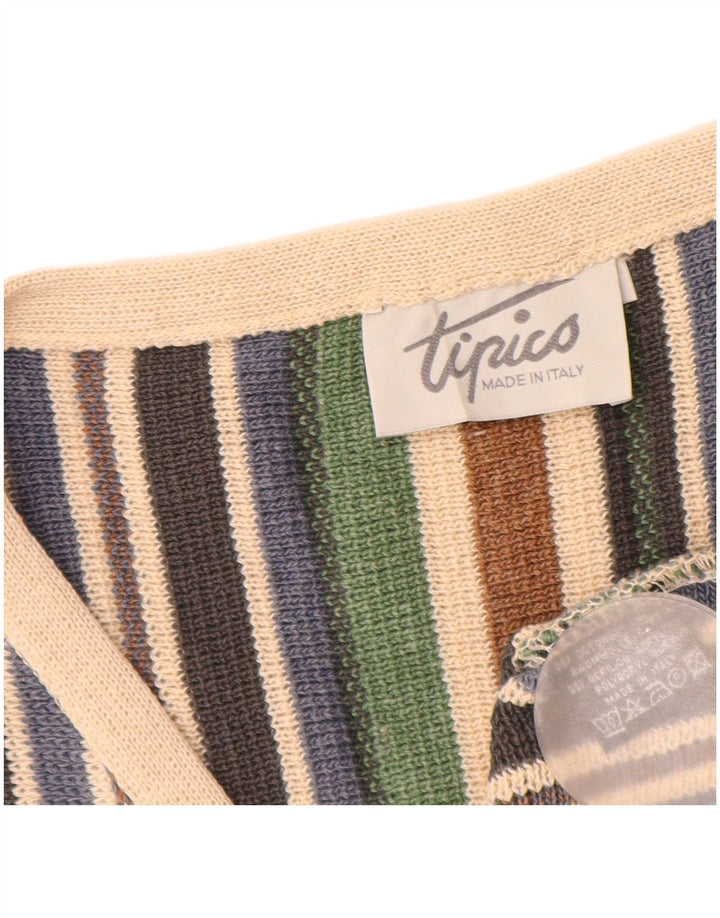 Cardigan Vintage pentru bărbați, bumbac cu dungi mari, multicolore